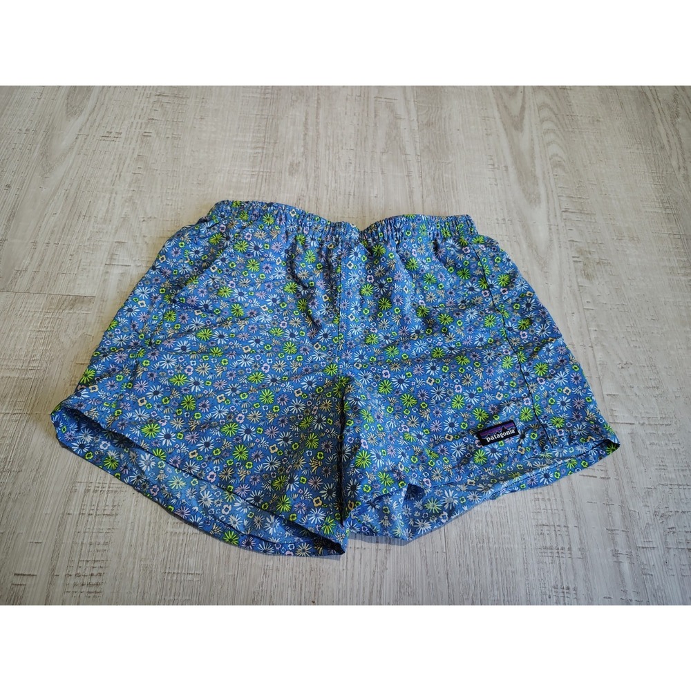 Patagonia Barely Baggies Shorts Floral Women's XS Blue